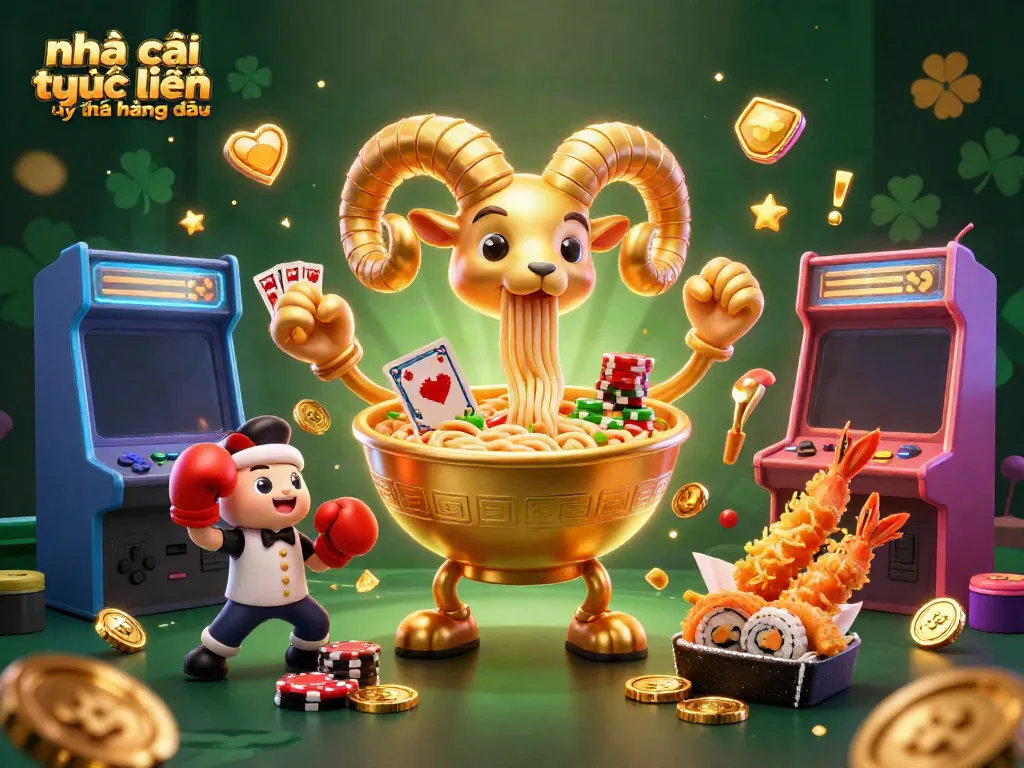 This illustration showcases nhà cái trực tuyến uy tín hàng đầu with vibrant casino themes and engaging characters.