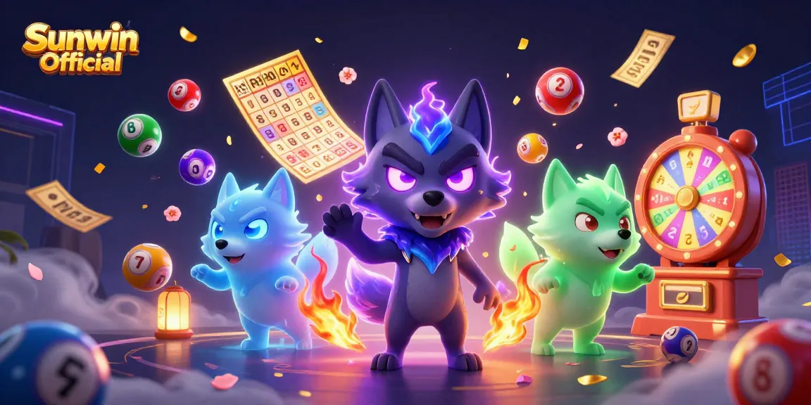 Experience thrilling wins with Sunwin Official through vibrant lottery games and energetic wolf characters.