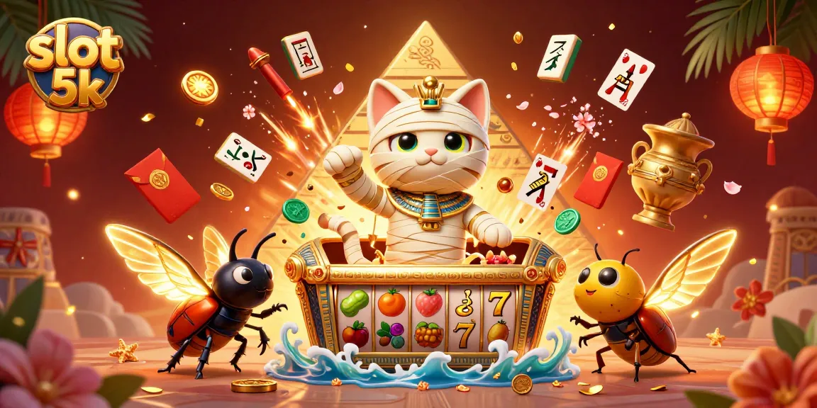 Spin the slot 5k for big wins with vibrant casino imagery and exciting game elements!