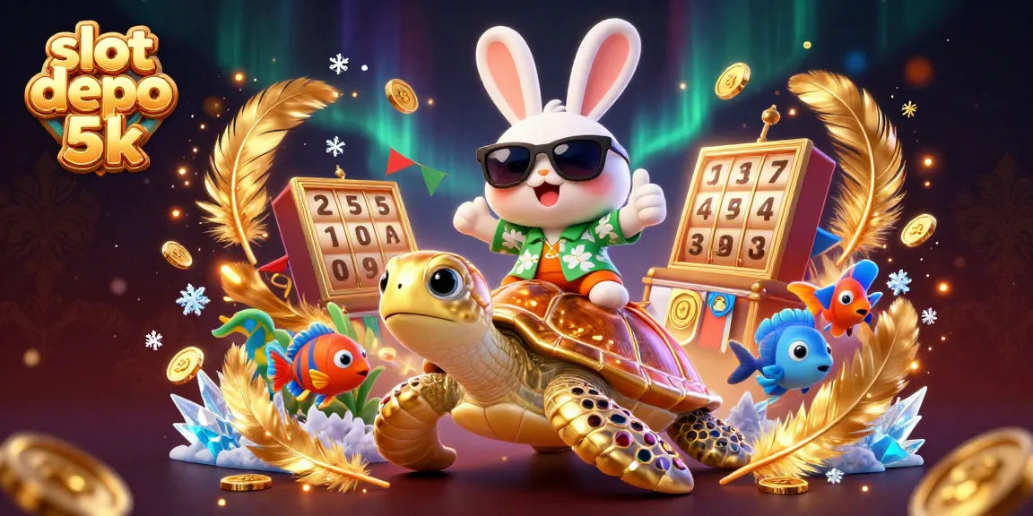 Spin to win big at slot depo 5k, where the lucky rabbit rides a gem-encrusted turtle!