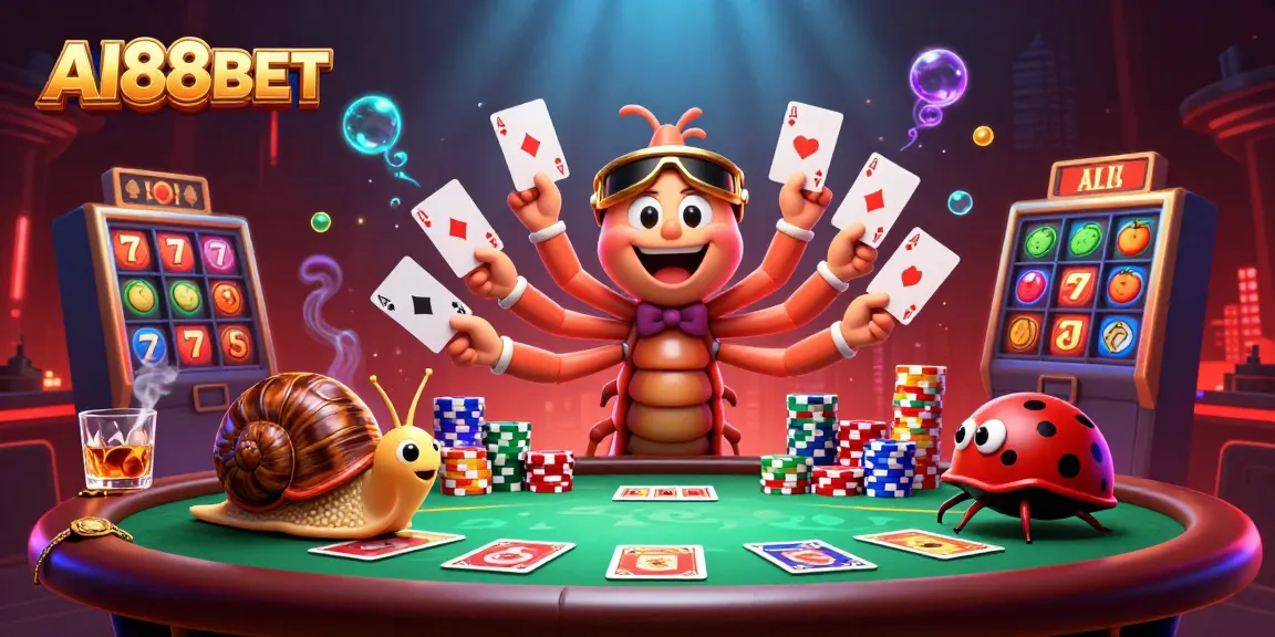 Experience exciting gambling action with AI88BET's vibrant casino scene featuring dynamic characters and game elements.